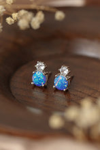 Load image into Gallery viewer, 4-Prong Opal Stud Earrings