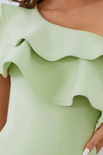 Load image into Gallery viewer, Ruffled One-Shoulder Bodycon Dress
