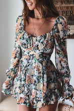 Load image into Gallery viewer, Floral Sweetheart Neck Flounce Sleeve Romper