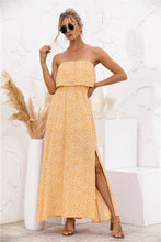 Load image into Gallery viewer, Strapless Leg Split Maxi Dress