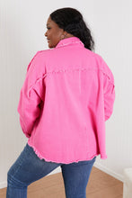 Load image into Gallery viewer, GeeGee Southwest Full Size Rhinestone Fringe Detail Shirt Jacket