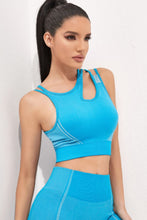 Load image into Gallery viewer, Cutout Strappy Sports Bra and Shorts Set