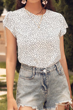 Load image into Gallery viewer, Polka Dot Round Neck Short Sleeve Top