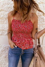 Load image into Gallery viewer, Floral Smocked Peplum Cami