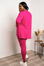Load image into Gallery viewer, Zenana Ready to Relax Full Size Brushed Microfiber Loungewear Set in Magenta