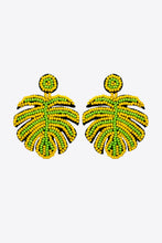 Load image into Gallery viewer, Beaded Banana Leaf Earrings