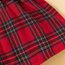 Load image into Gallery viewer, Plaid Bow Detail Round Neck Dress