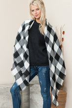 Load image into Gallery viewer, Justin Taylor Plaid Raw Hem Scarf