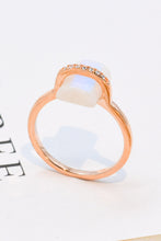 Load image into Gallery viewer, Natural Moonstone Platinum-Plated Ring