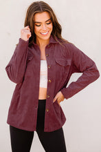 Load image into Gallery viewer, Pocketed Button Ribbed Textured Shirt