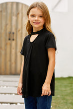 Load image into Gallery viewer, Girls Cutout Short Sleeve T-Shirt