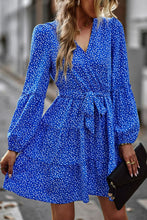 Load image into Gallery viewer, Floral Belted Puff Sleeve Mini Dress