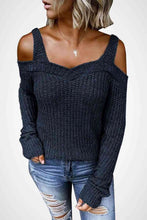 Load image into Gallery viewer, Long Sleeve Cold Shoulder Sweater