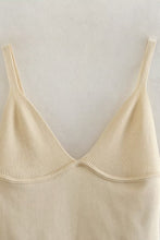 Load image into Gallery viewer, Ribbed V-Neck Cami and Skirt Set