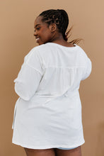 Load image into Gallery viewer, Zenana All-Nighter Full Size Run High-Low V-Neck Tee in Ivory