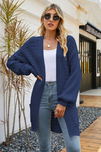 Load image into Gallery viewer, Dropped Shoulder Longline Cardigan with Pockets