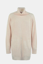 Load image into Gallery viewer, Turtleneck Raglan Sleeve Rib-Knit Dress with Pockets