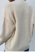 Load image into Gallery viewer, Cutout Shoulder Rib-Knit Sweater