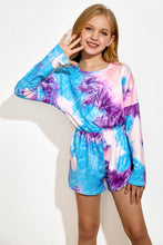 Load image into Gallery viewer, Girls Tie-Dye Round Neck Romper