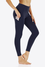 Load image into Gallery viewer, Wide Waistband Sports Leggings with Side Pockets