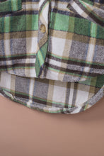Load image into Gallery viewer, Plaid High-Low Shirt Jacket