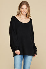 Load image into Gallery viewer, Petal Dew Exposed Seam Tunic Sweater