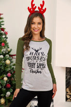 Load image into Gallery viewer, Christmas Contrast Long Sleeve T-Shirt
