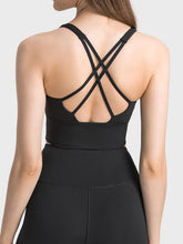 Load image into Gallery viewer, Scoop Neck Crisscross Straps Sports Bra
