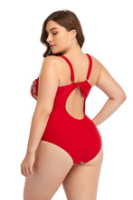 Load image into Gallery viewer, Floral Drawstring Detail One-Piece Swimsuit