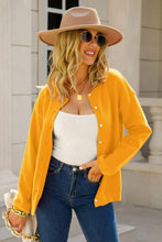 Load image into Gallery viewer, Button-Up Round Neck Cardigan