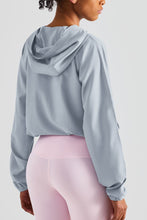 Load image into Gallery viewer, Half-Zip Hooded Sports Top