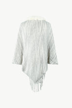 Load image into Gallery viewer, Heathered Dolman Sleeve Fringed Poncho
