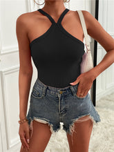 Load image into Gallery viewer, Crisscross Sleeveless Ribbed Top