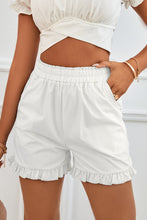 Load image into Gallery viewer, Ruffle Hem Paperbag Shorts with Pockets