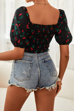 Load image into Gallery viewer, Ditsy Floral Smocked Crop Top