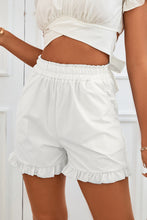 Load image into Gallery viewer, Ruffle Hem Paperbag Shorts with Pockets