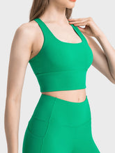 Load image into Gallery viewer, Scoop Neck Crisscross Straps Sports Bra
