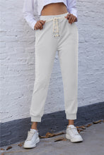 Load image into Gallery viewer, Lace Up Cropped Joggers with Pockets