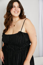 Load image into Gallery viewer, White Birch Full Size Striped Spaghetti Strap Dress