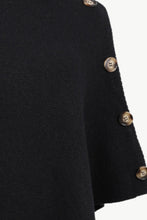 Load image into Gallery viewer, Handkerchief Hem Turtleneck Poncho Sweater