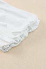 Load image into Gallery viewer, Puff Sleeve Curved Hem Blouse