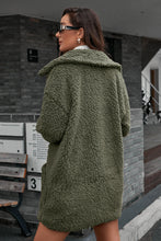 Load image into Gallery viewer, Button Front Lapel Collar Teddy Coat