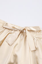 Load image into Gallery viewer, Button-Up Shirt, Bralette, and Tied Shorts Loungewear Set