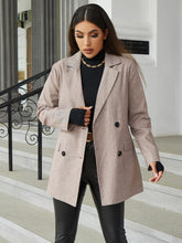 Load image into Gallery viewer, Double-Breasted Back Slit Blazer
