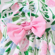 Load image into Gallery viewer, Girls Floral Bow Detail Frill Trim Dress