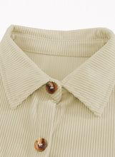 Load image into Gallery viewer, Pocketed Button Ribbed Textured Shirt