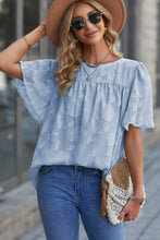 Load image into Gallery viewer, Round Neck Puff Sleeve Blouse