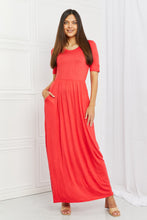 Load image into Gallery viewer, Celeste Sweetheart Full Size Short Sleeve Maxi Dress in Orange