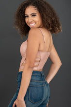 Load image into Gallery viewer, SHOPIRISBASIC Ready to Go Faux Leather Strappy Bustier Crop Top