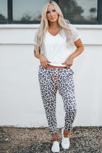 Load image into Gallery viewer, Leopard Print Elastic Waist Jogger Pants